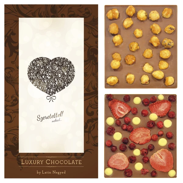 LUXURY CHOCOLATE SZERETETTEL! NEKED... 130G