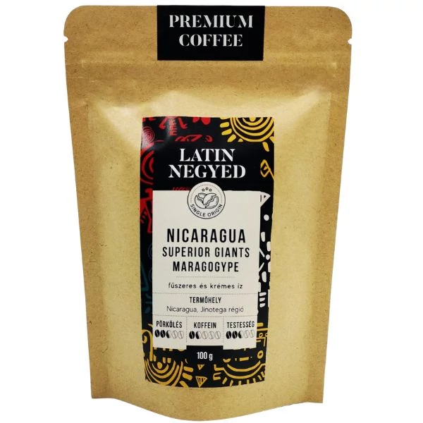 Nicaragua Superior Giants Maragogype kávé 100g kraft tasakban