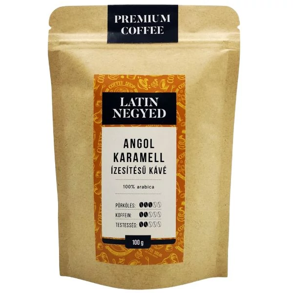 Angol karamell ízesítésű kávé 100G
