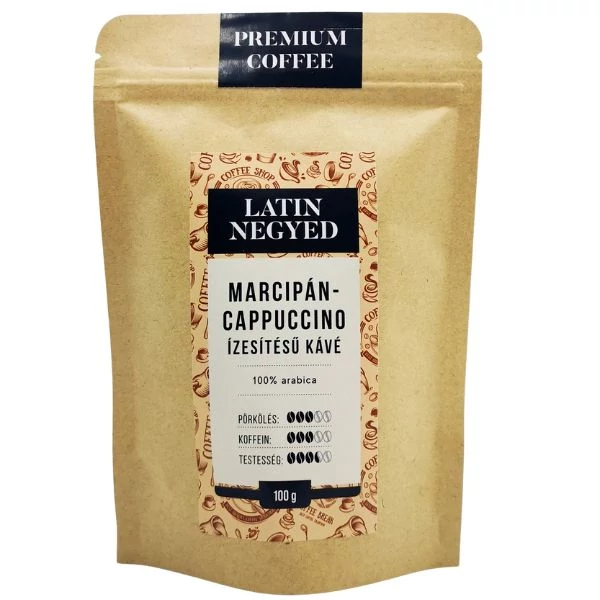 Marcipán-cappuccino ízesítésű kávé 100G