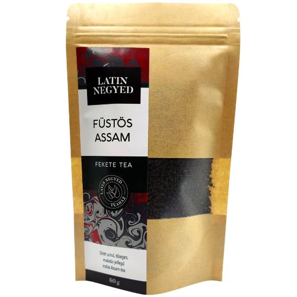 Füstös Assam fekete tea 60g kraft tasakban 