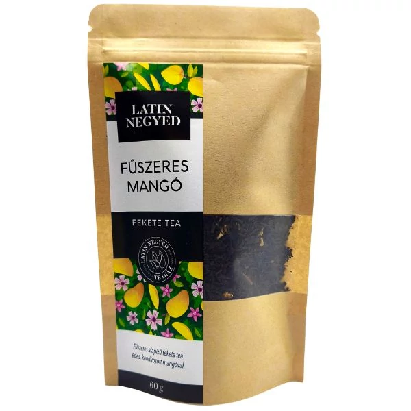 Fűszeres mangó fekete tea 60g kraft tasakban 