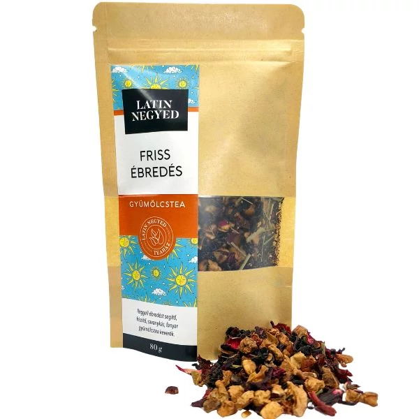 Friss Ébredés gyümölcstea 80g kraft tasakban 