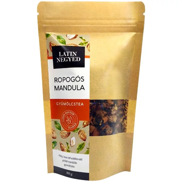 Ropogós mandula gyümölcstea 80g kraft tasakban 