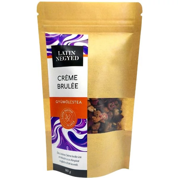 Créme Brulée gyümölcstea 80g kraft tasakban 