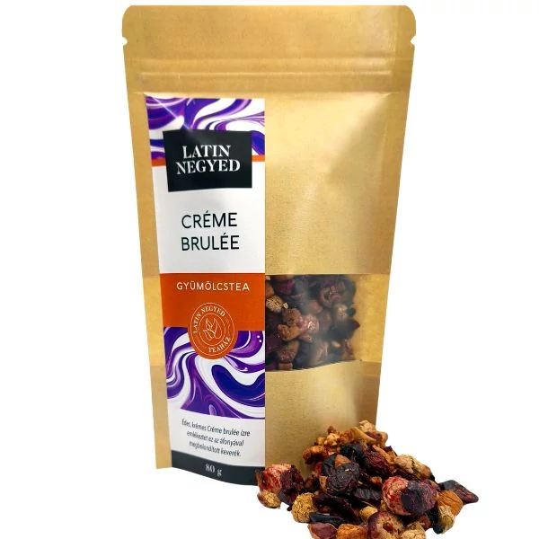 Créme Brulée gyümölcstea 80g kraft tasakban 