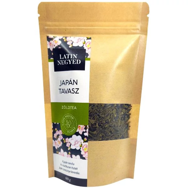 Japán Tavasz ízesített zöld tea 60g kraft tasakban 