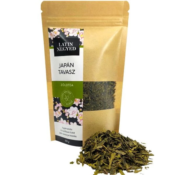 Japán Tavasz ízesített zöld tea 60g kraft tasakban 