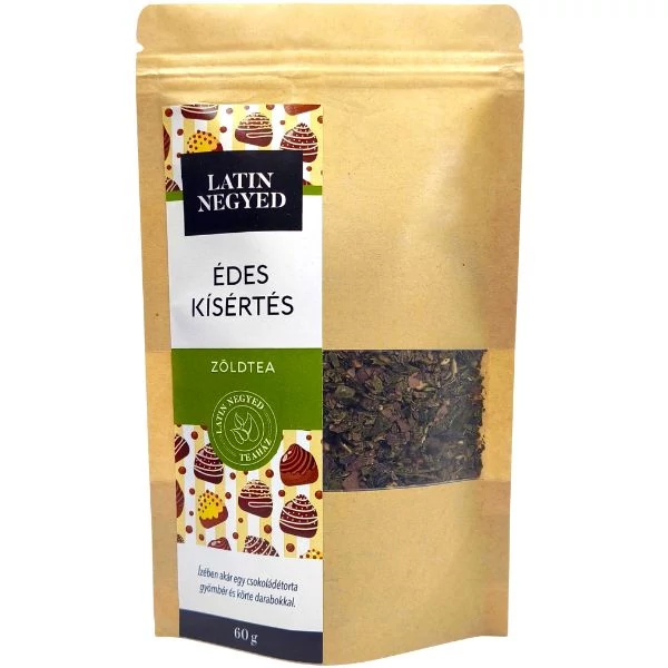 Édes kísértés ízesített zöld tea 60g kraft tasakban 