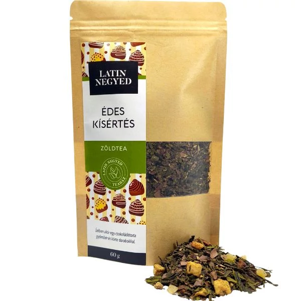 Édes kísértés ízesített zöld tea 60g kraft tasakban 