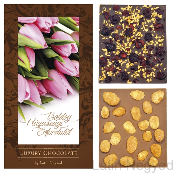 LUXURY CHOCOLATE BOLDOG HÁZASSÁGI ÉVFORDULÓT! 130G