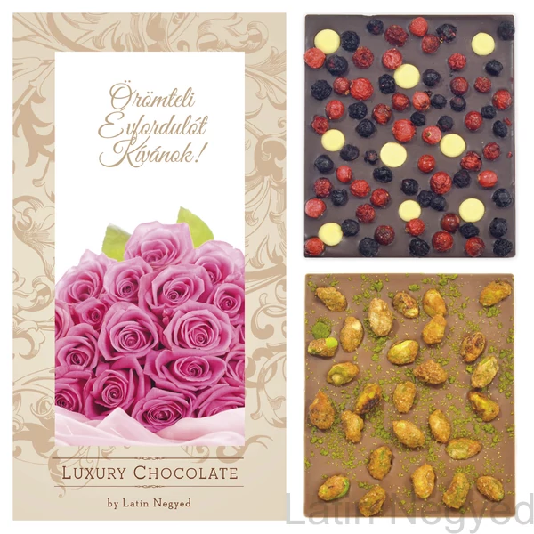 LUXURY CHOCOLATE ÖRÖMTELI ÉVFORDULÓT KÍVÁNOK!130G