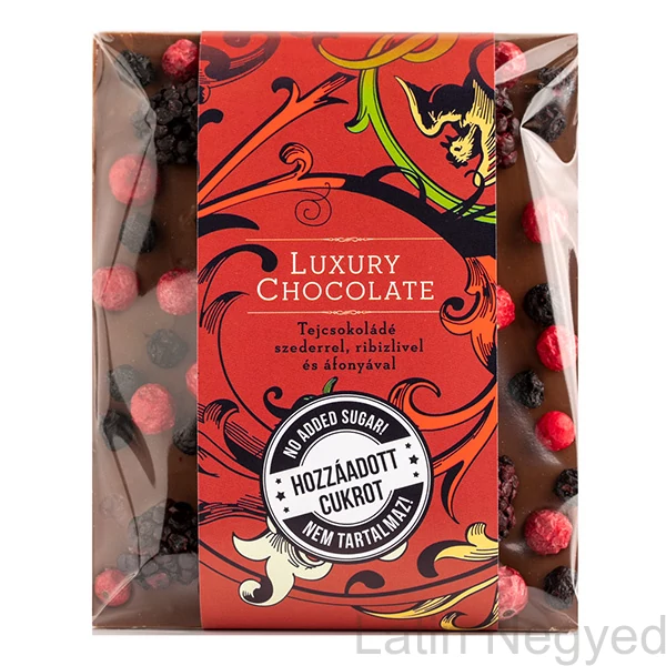 Cukormentes tejcsokoládé szederrel, ribizlivel és áfonyával 65g
