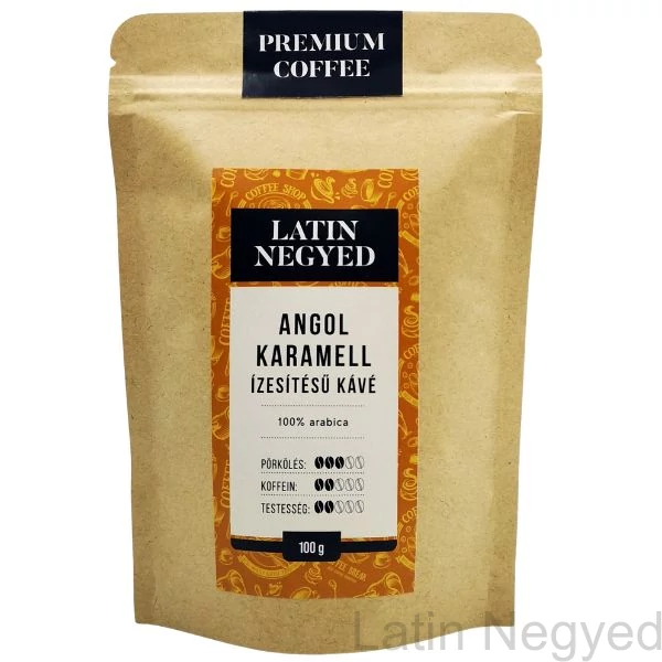 Angol karamell ízesítésű kávé 100G