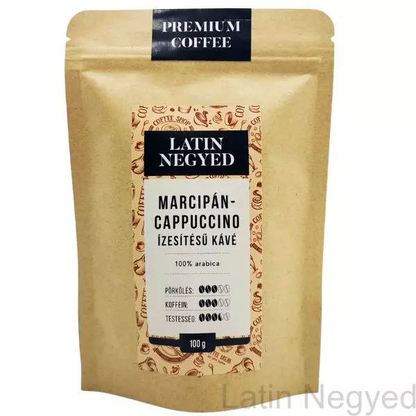 Marcipán-cappuccino ízesítésű kávé 100G