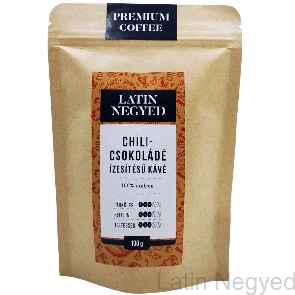 Chili-csokoládé ízesítésű kávé 100G