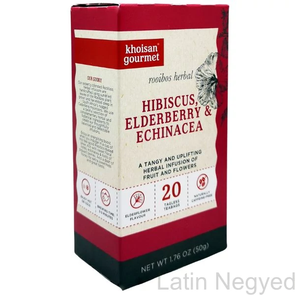 Khoisan gourmet rooibos herbal tea 50g (hibiscus, bodza, echinacea)
