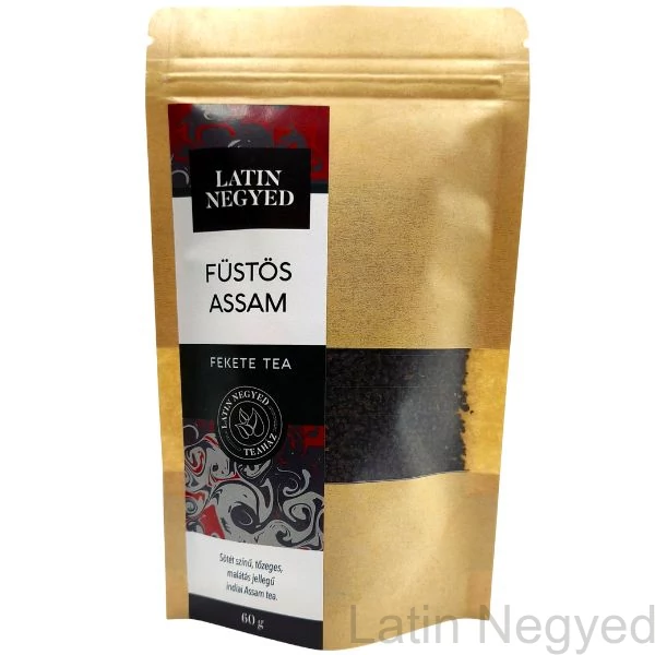 Füstös Assam fekete tea 60g kraft tasakban 