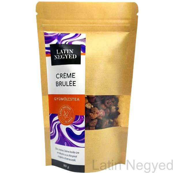 Créme Brulée gyümölcstea 80g kraft tasakban 