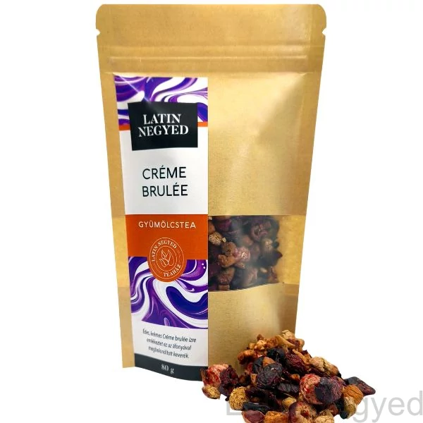 Créme Brulée gyümölcstea 80g kraft tasakban 