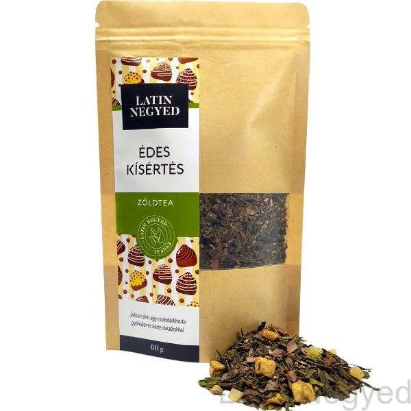 Édes kísértés ízesített zöld tea 60g kraft tasakban 